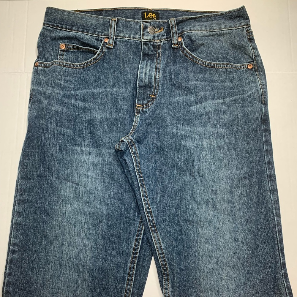 lee regular fit straight leg jeans mens blue